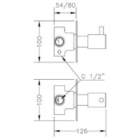 Встраеваемый переключатель на 3 зоны Genebre Tau-switch3 (65114 30 45 66)