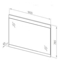 Зеркало Aquaform DECORA 90 0409-542112 белый