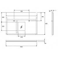 Зеркало Kolo TRAFFIC 90x65 см с подсветкой 88424
