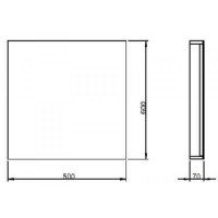 Зеркало Kolo TWINS 50x60 см дуб arava